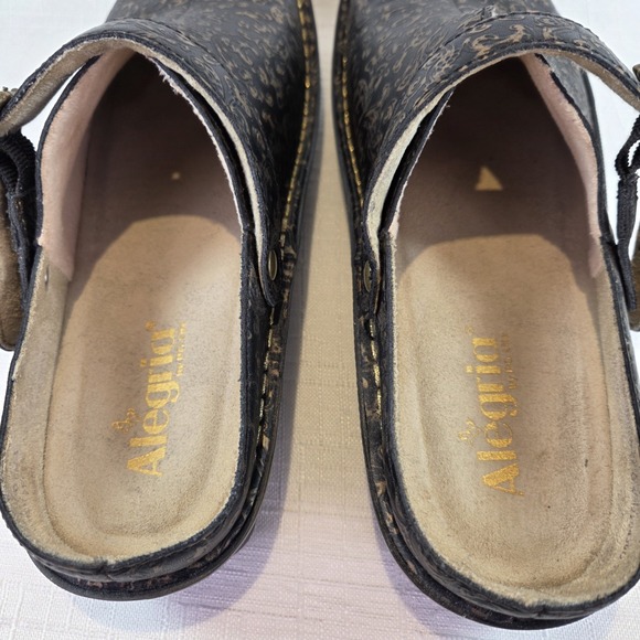 Alegria Leather Adjustable Backstrap Clogs Women's EU42 US10.5 Myrtle Boheme - Picture 5 of 13